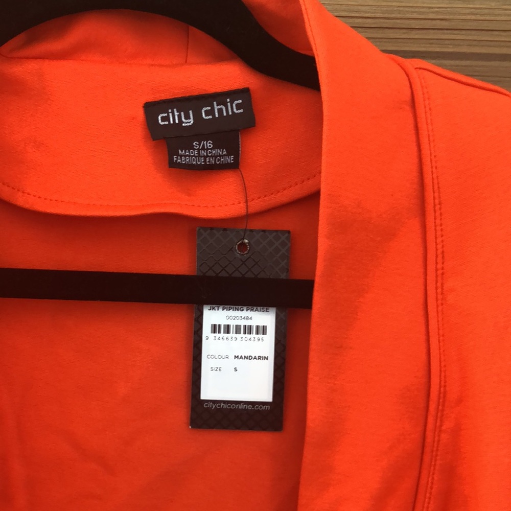 NWT City Chic Piping Praise Jacket - mandarin Size 16 - Picture 5 of 6